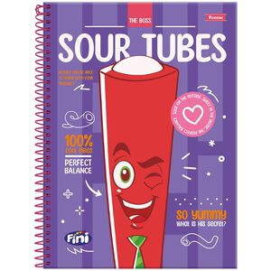 Caderno Universit&aacute;rio 80 Folhas 1 Mat&eacute;ria Tubes - Fini