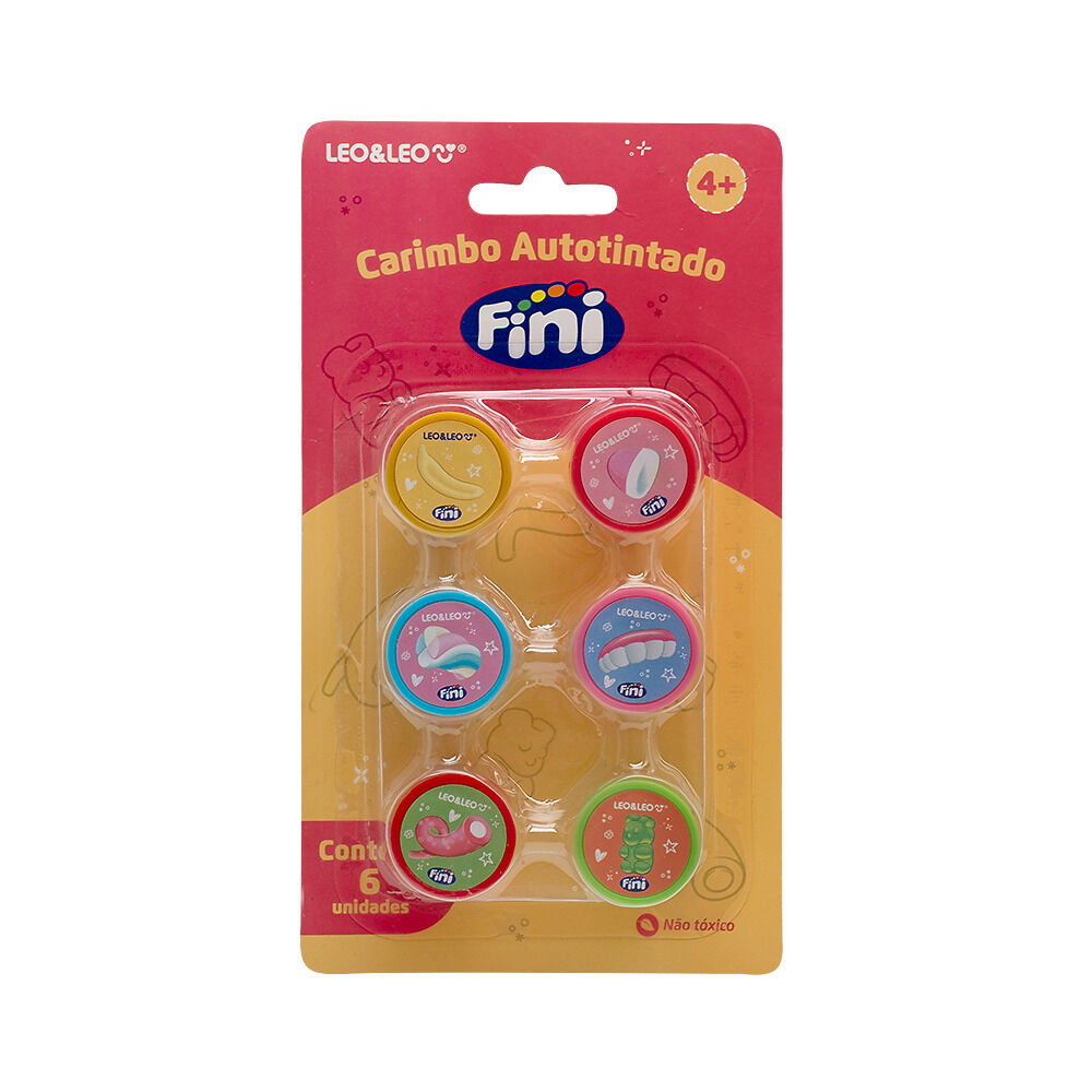 Carimbo Autotintado Decorado  Blister Com 6 Und - Fini