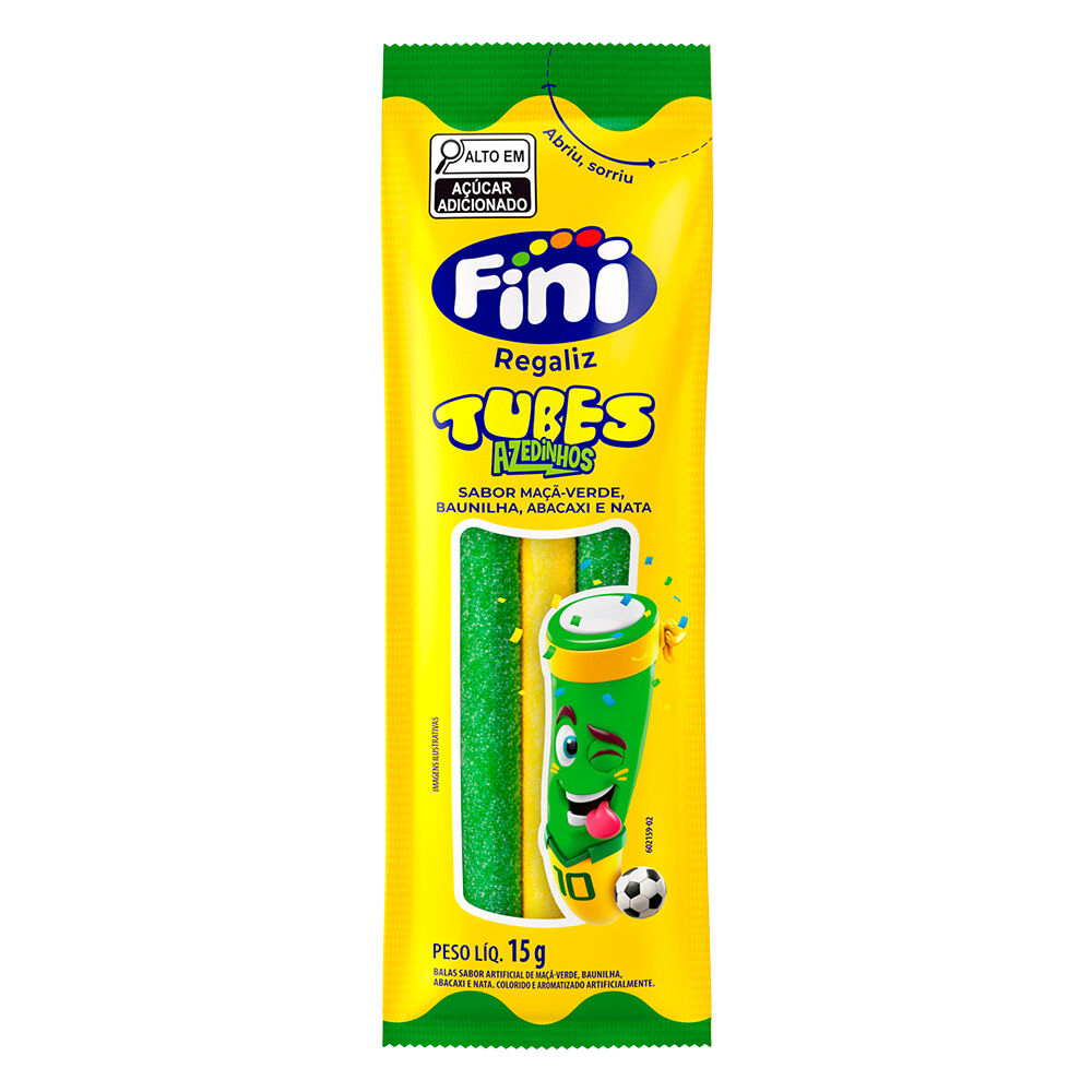Tubes Azedinhos Abacaxi e Ma&ccedil;&atilde; Verde 12x15g - Fini