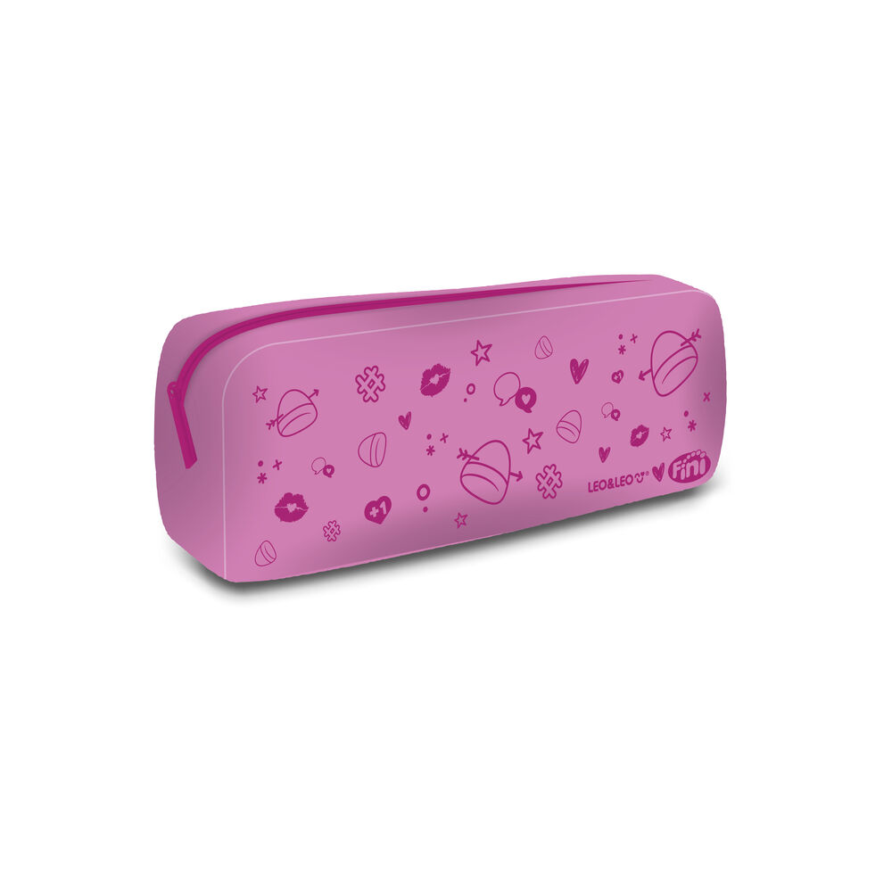 Estojo Retangular de Silicone Beijos - Fini