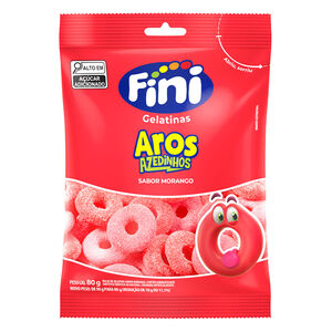 Aros de Morango Azedinhos 80g - Fini