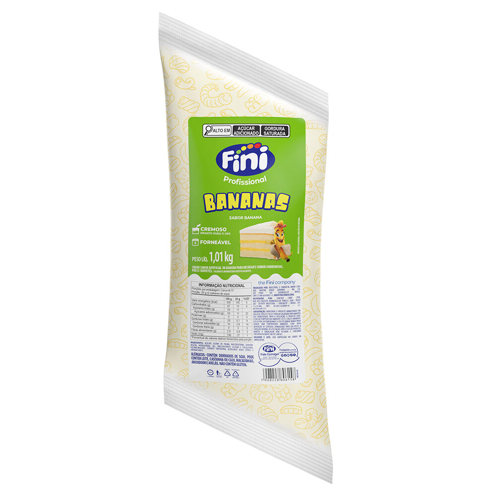 Recheio Banana 1,01kg - Fini