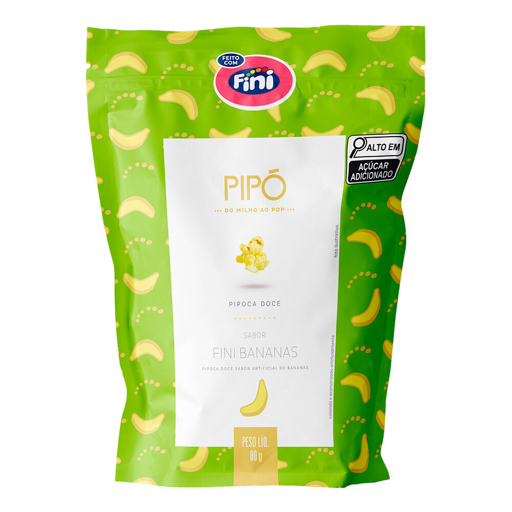 Pipoca Banana 80g Pipó - Fini