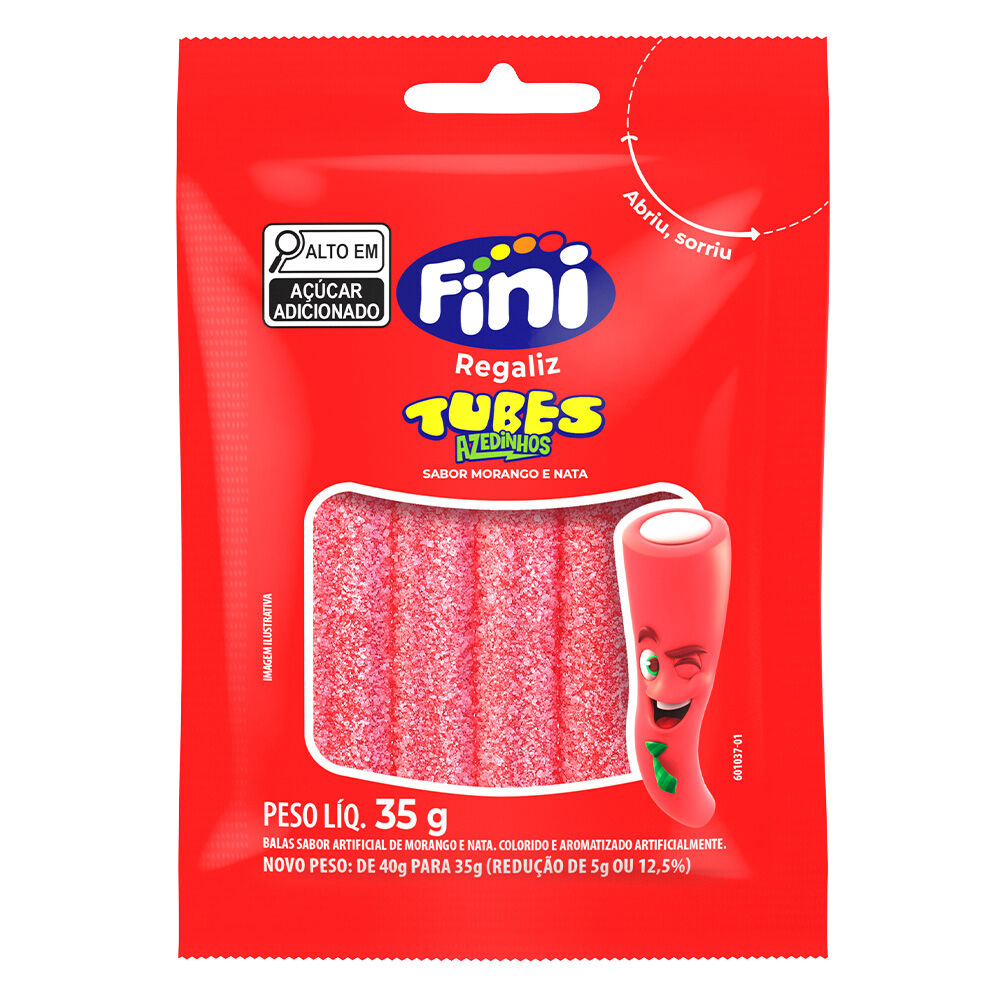 Tubes Morango Azedinho 35g - Fini