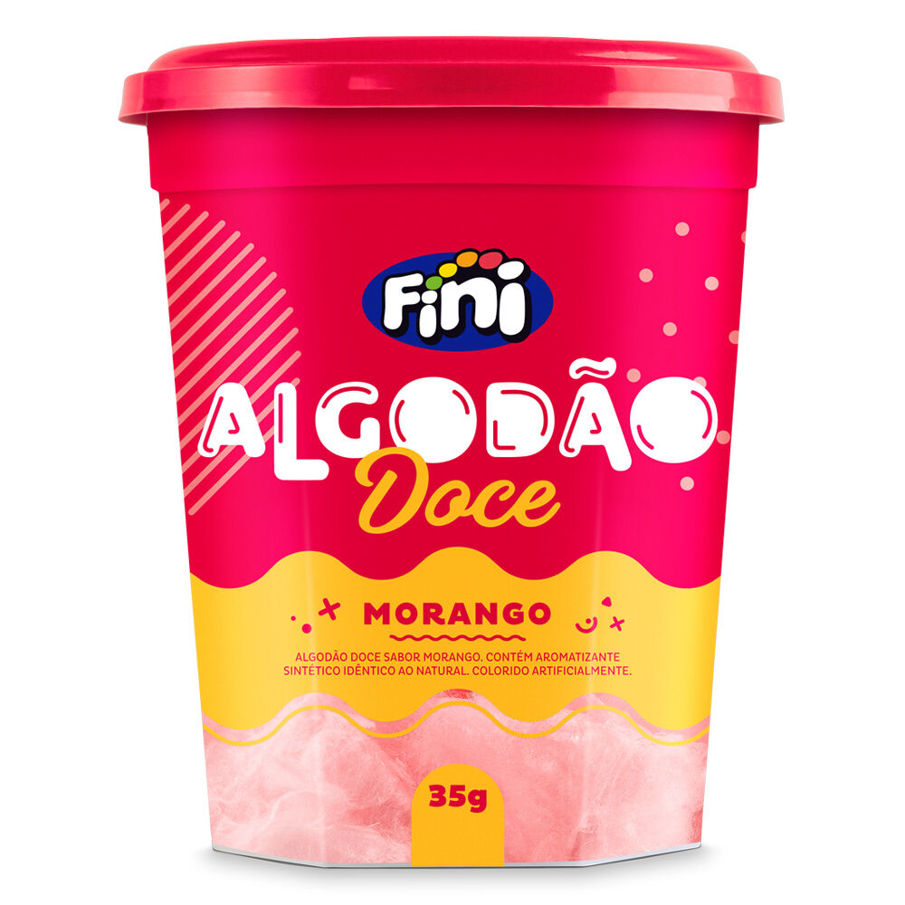 Algodão Doce Morango 35g - Fini