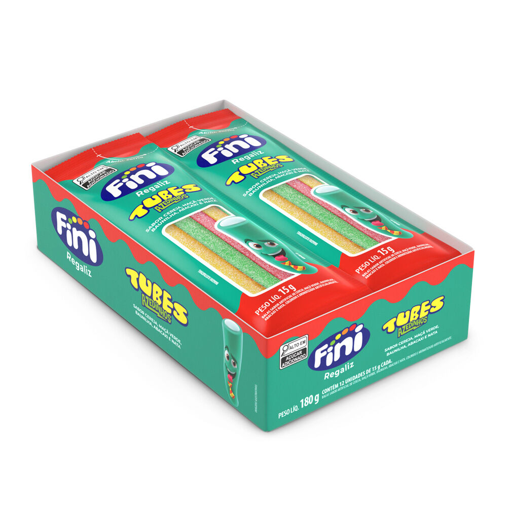 Tubes Três Cores Azedinho com 12x15g cada - Fini