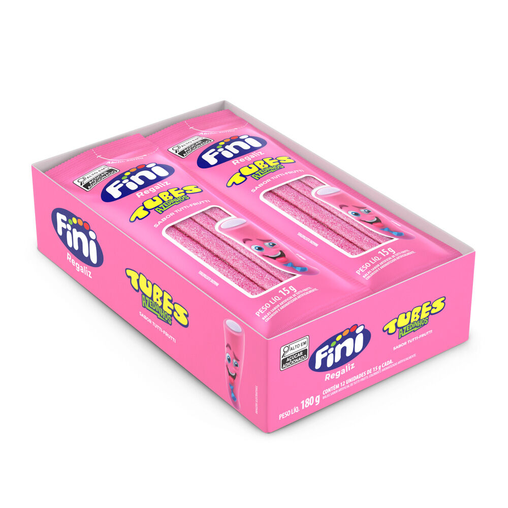 Tubes Tutti Frutti Azedinho com 12x15g - Fini