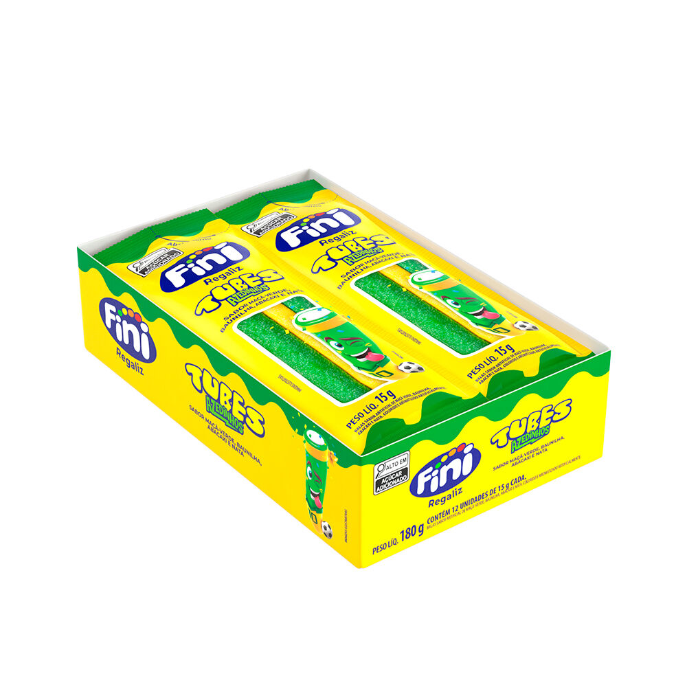 Tubes Azedinhos Abacaxi e Ma&ccedil;&atilde; Verde 12x15g - Fini