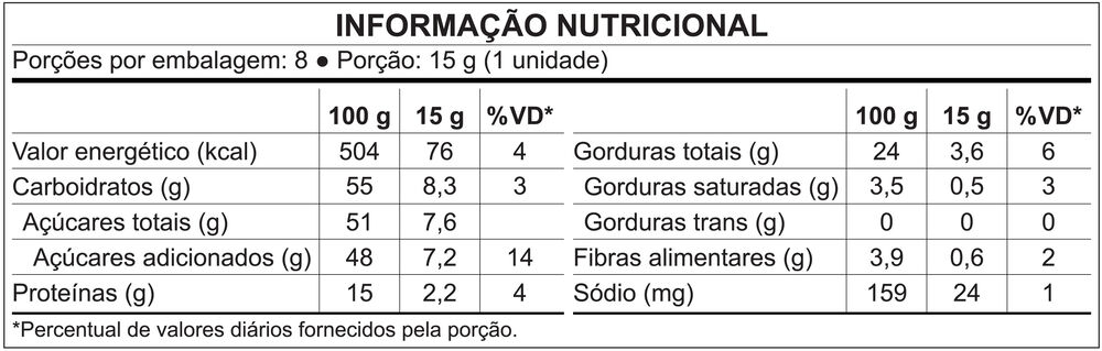 Paçoquita Halloween Display com 8 unidades de 15g cada- Fini