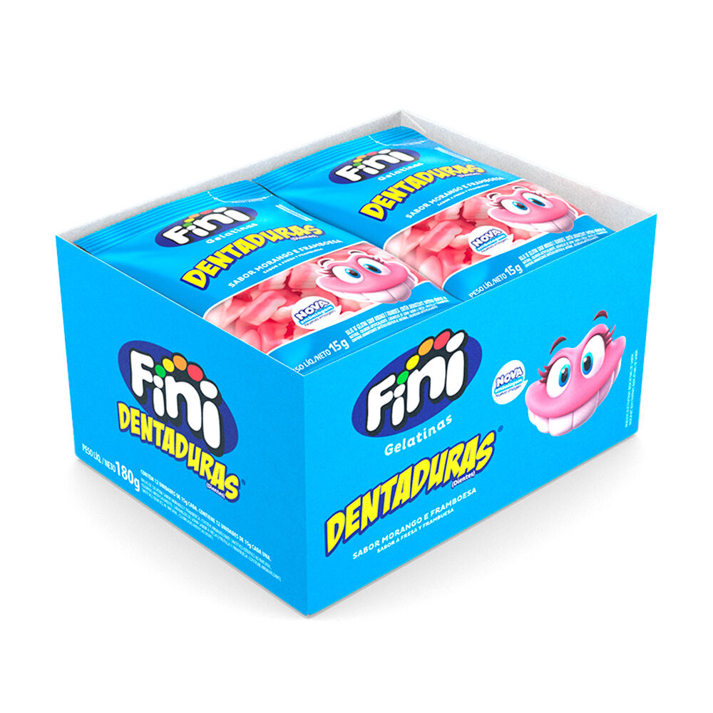 Mini Dentaduras com 12 pacotes de 15g cada - Fini