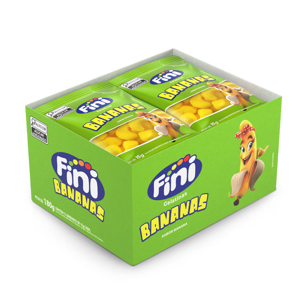 Mini Bananas com 12x15g cada - Fini