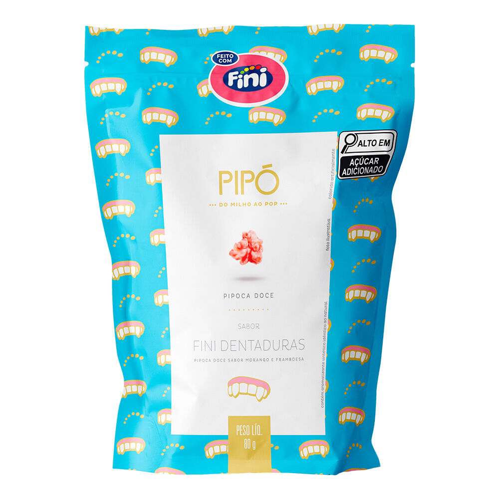 Pipoca Dentaduras 80g Pipó - Fini