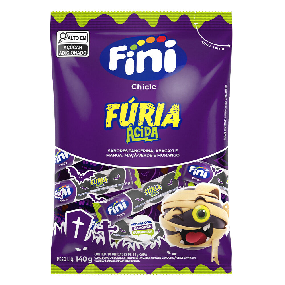 Chicle Fúria Ácida 140g - Fini