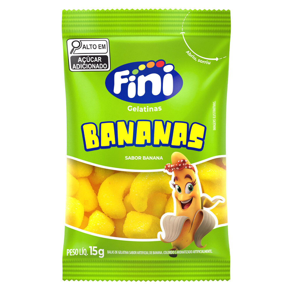 Mini Bananas com 12x15g cada - Fini