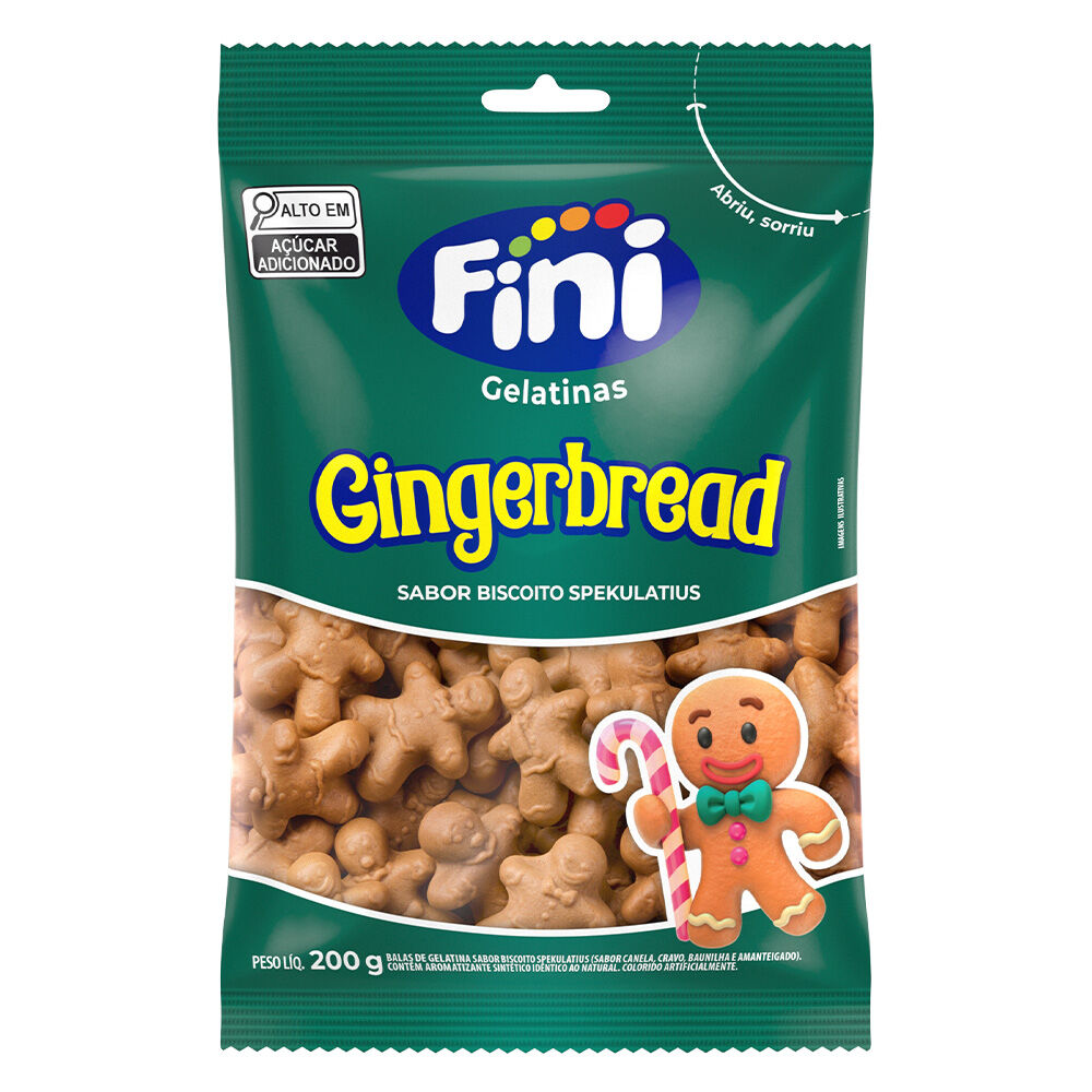 Bala Fini Gingerbread 250g | Jelly de Biscoito