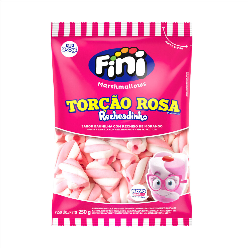 Marsh. Recheadinho Torção Rosa 250g - Fini