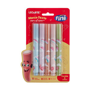 Marca Texto  com Aroma Blister 5 unidades - Fini