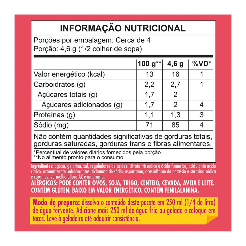 Gelatina Tubes Morango Azedinho - Fini