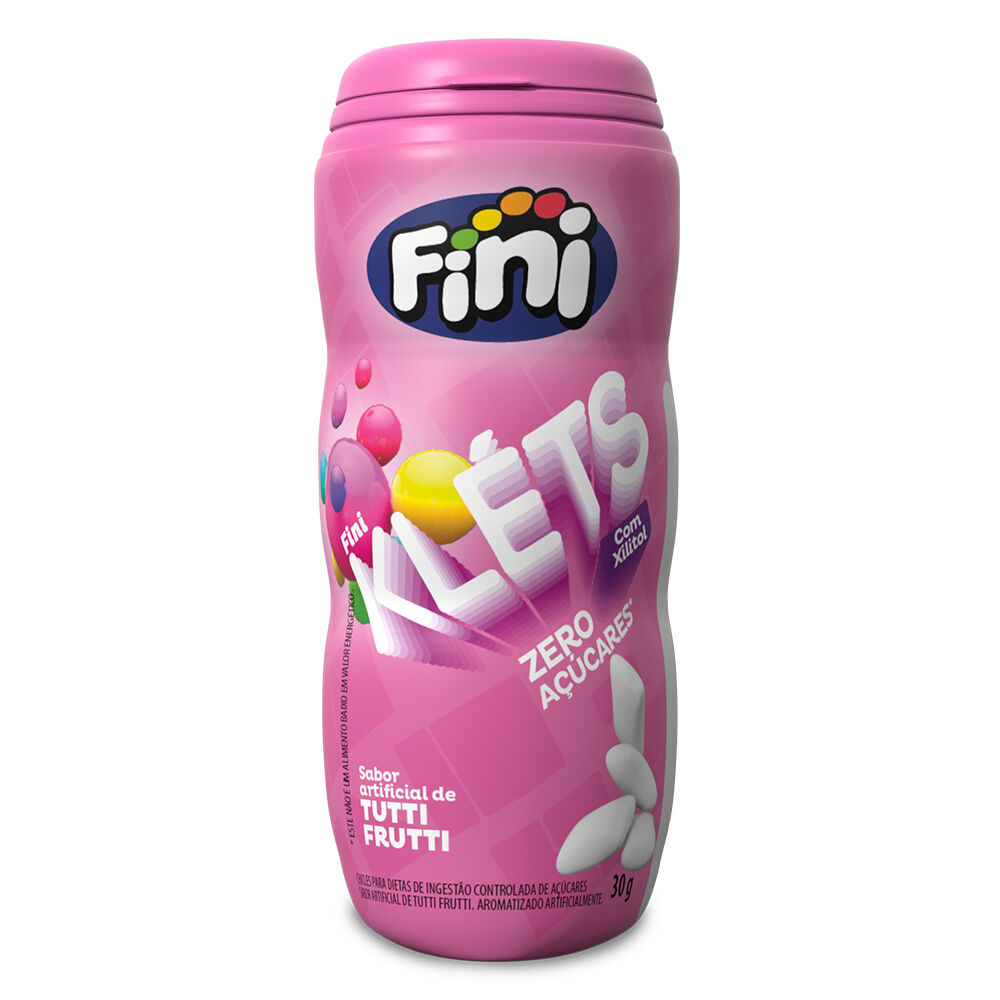 Klets Tutti- Frutti com 12 unidades de 30g cada - Fini