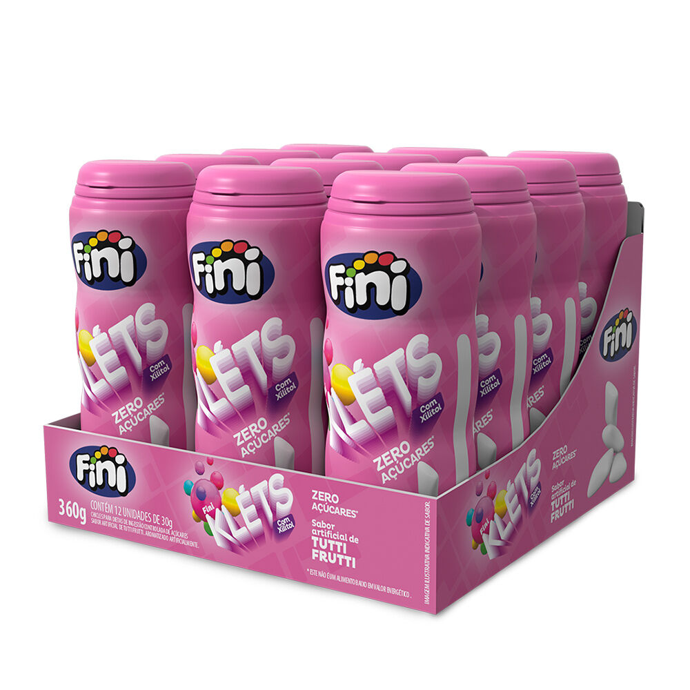 Klets Tutti- Frutti com 12 unidades de 30g cada - Fini