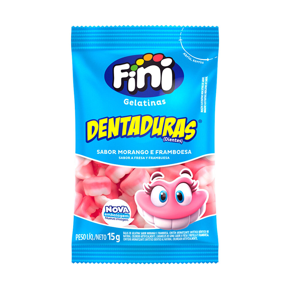 Mini Dentaduras com 12 pacotes de 15g cada - Fini