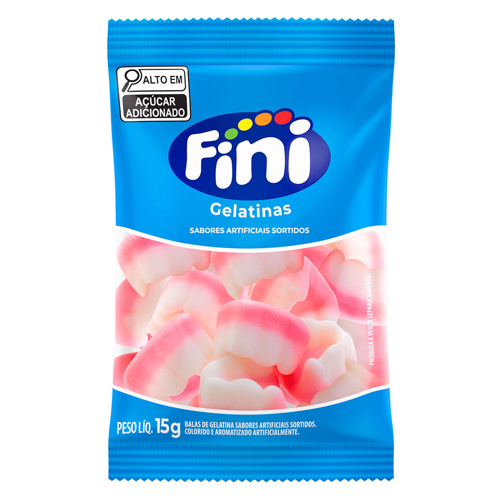Fini Festa Gelatinas com 10 pacotes de 15g cada