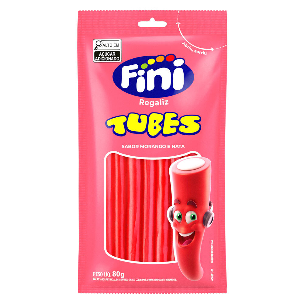Tubes Morango 80g - Fini