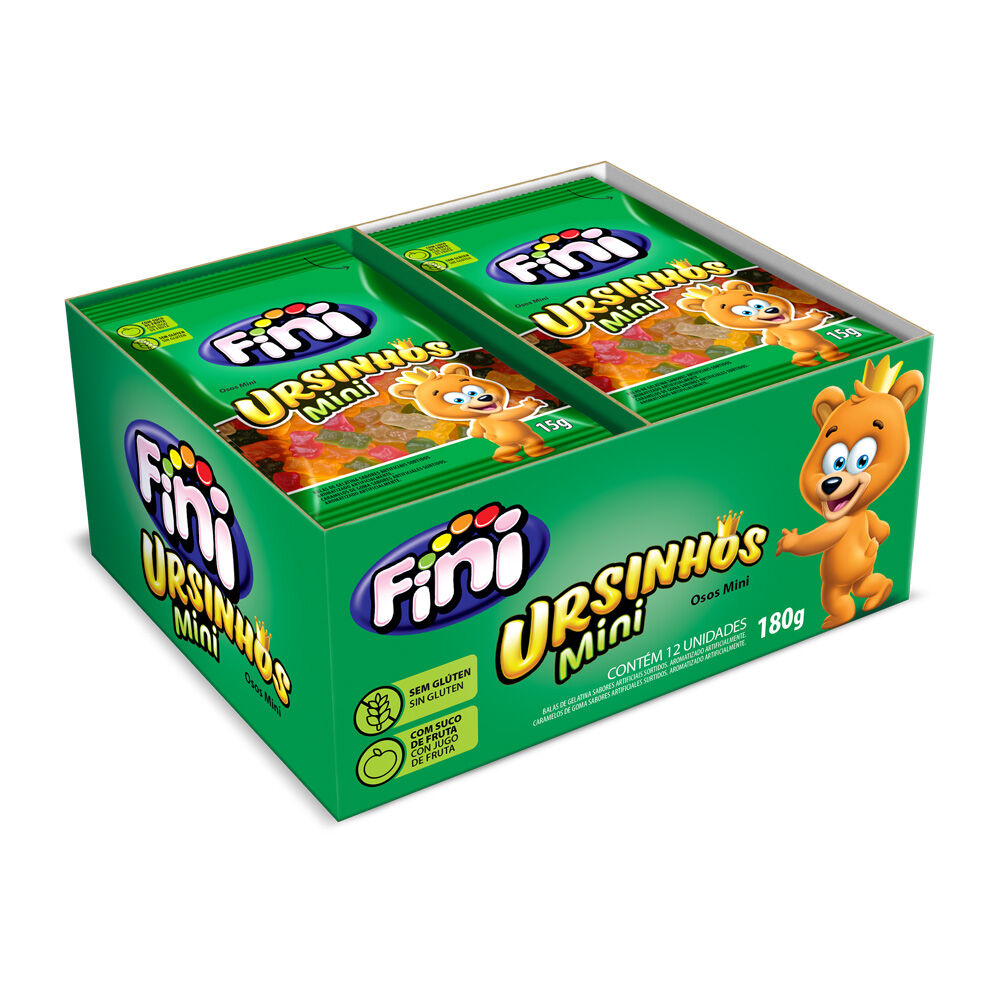 Mini Ursinhos com 12 pacotes de 15g cada - Fini