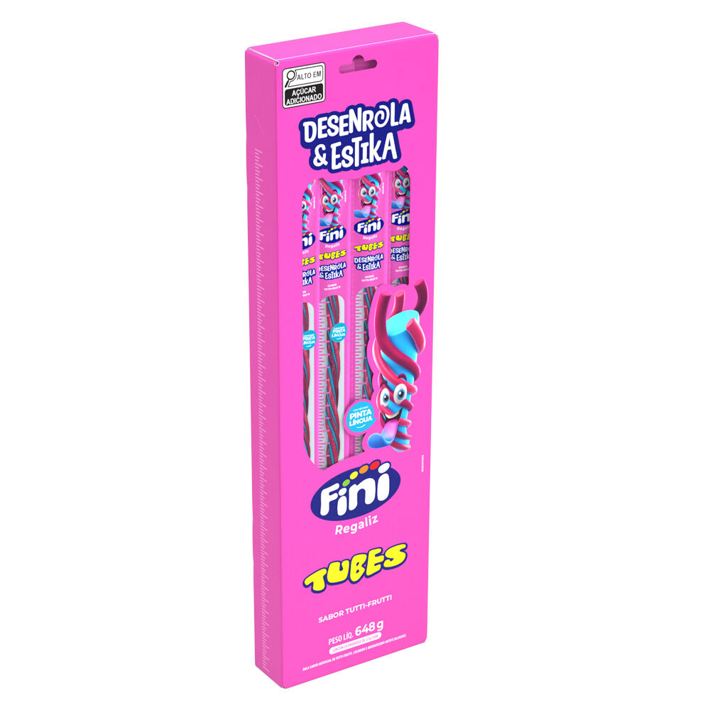 Tubes Desenrola e Estika Tutti Frutti com 24 unidades de 27g - Fini