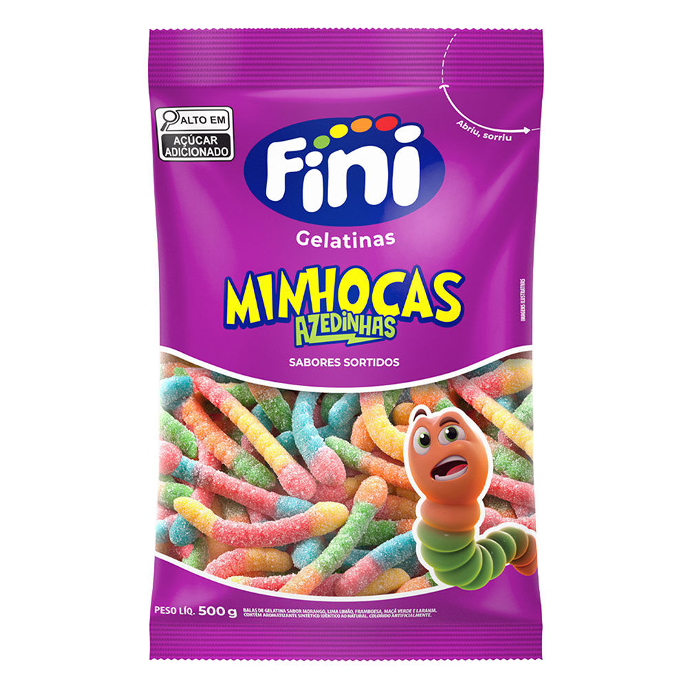 Minhocas Azedinhas 500g - Fini