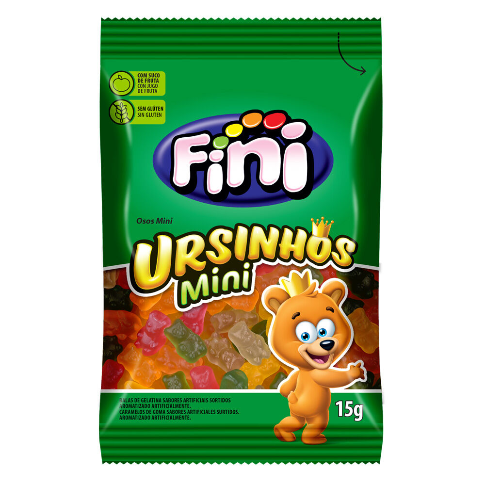 Mini Ursinhos com 12 pacotes de 15g cada - Fini