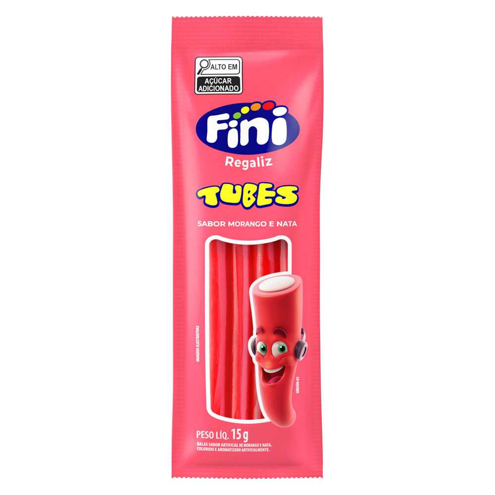 Tubes Morango com 12x15g cada - Fini