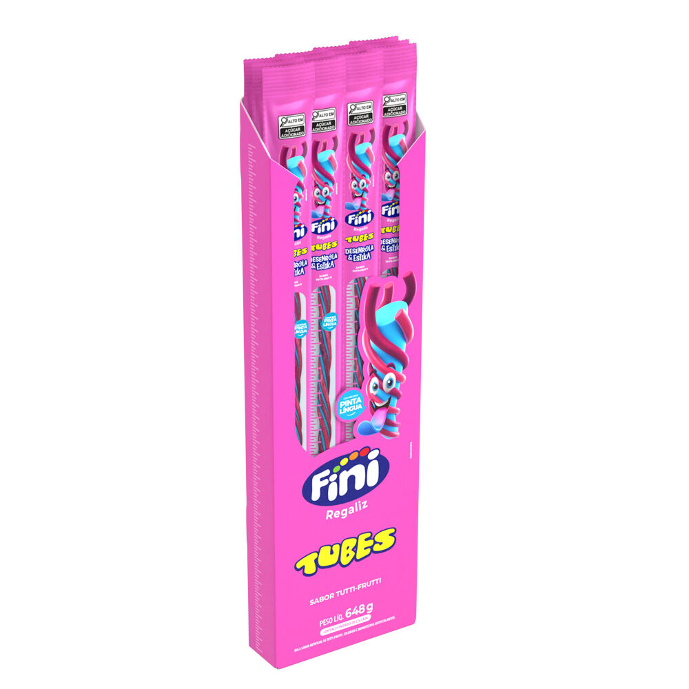 Tubes Desenrola e Estika Tutti Frutti com 24 unidades de 27g - Fini