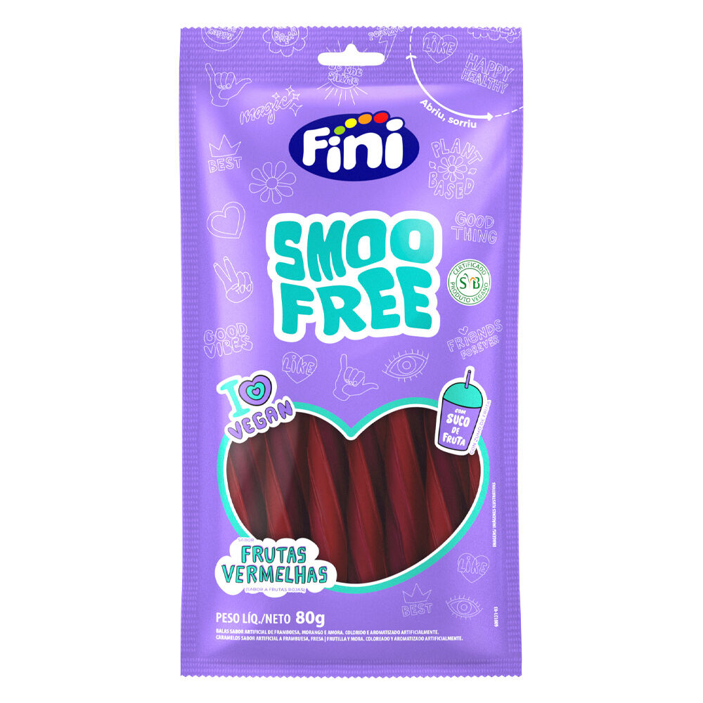 Smoofree Tubes Frutas Vermelhas 80g - Fini