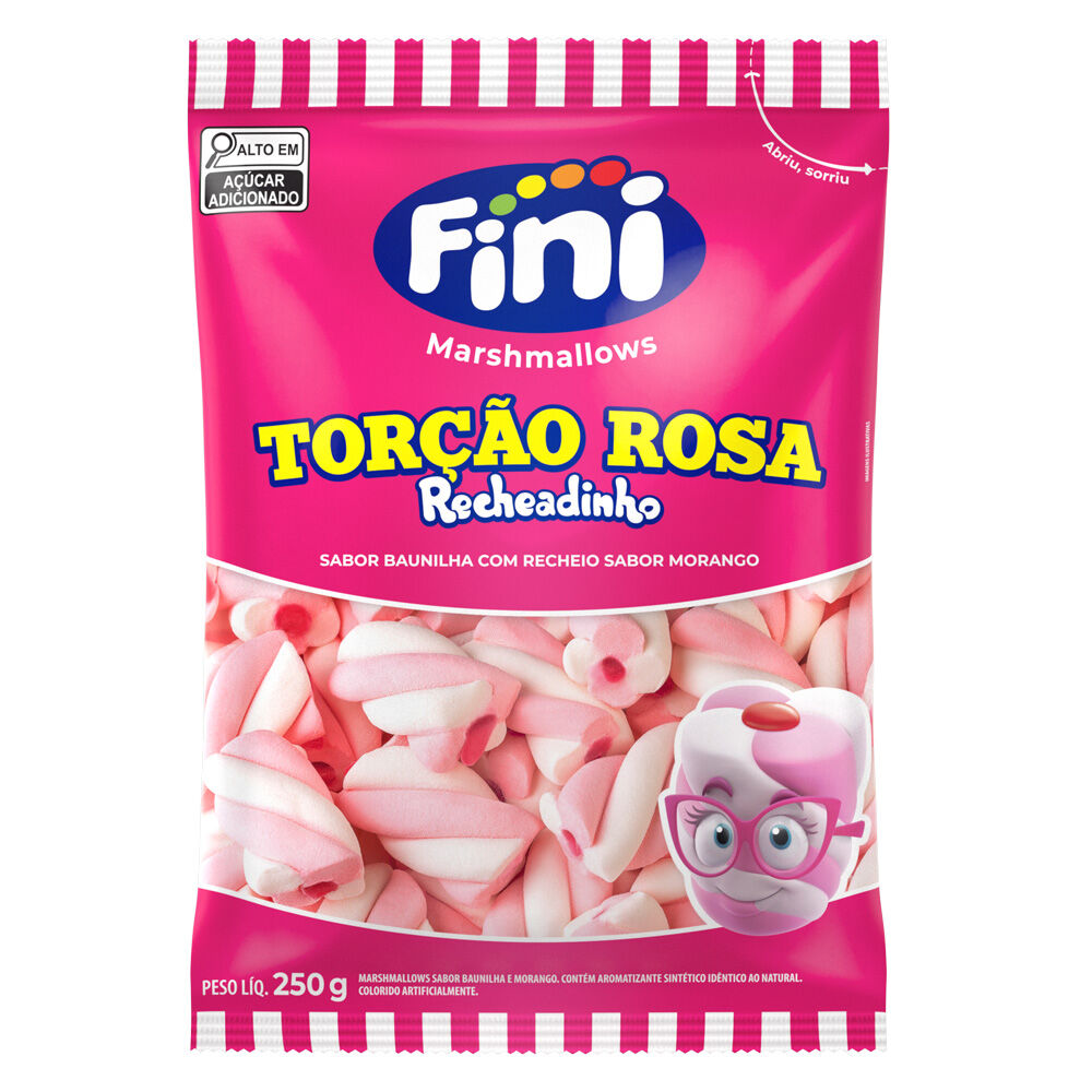 Marsh. Recheadinho Torção Rosa 250g - Fini