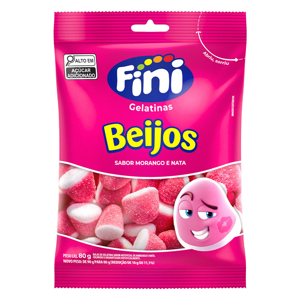 Beijos de Morango 80g - Fini