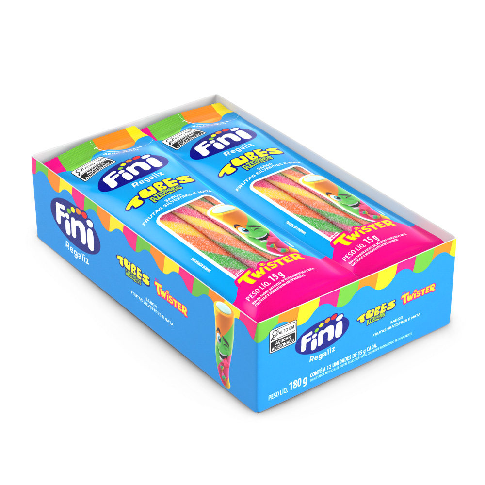 Fini Tubes Twister Azedinho Caixa 12 Unidades de 15g